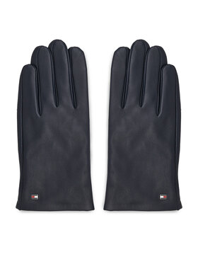 Tommy Hilfiger Tommy Hilfiger Herrenhandschuhe Essential Flag Leather Gloves AM0AM11482 Dunkelblau