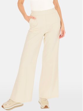 Perso Perso Kalhoty z materiálu PTE242408F Šedá Regular Fit