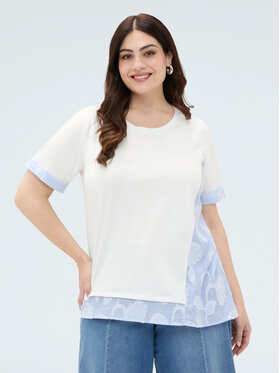 Fiorella Rubino Fiorella Rubino T-Shirt G0A1L009137N011 Biały Regular Fit