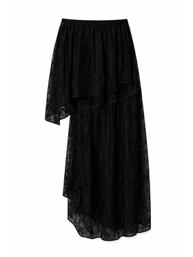 Magda Matyja Magda Matyja Spódnica midi INES SKIRT BLACK Czarny Regular Fit