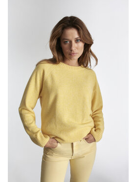 B SIDES B SIDES Sweter SUPERPOWER Żółty Regular Fit