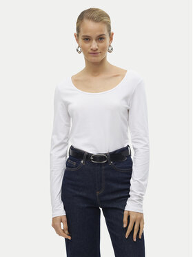 Vero Moda Vero Moda Bluzka Maxi My 10228809 Biały Slim Fit