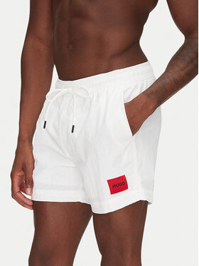 HUGO HUGO Pantaloni scurți pentru înot Dominica 50493450 Alb Regular Fit