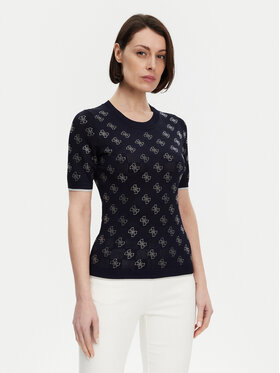 Guess Guess Pullover W5GR20 Z3D60 Dunkelblau Regular Fit