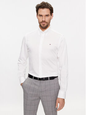 Tommy Hilfiger Tommy Hilfiger Košile MW0MW32906 Bílá Slim Fit