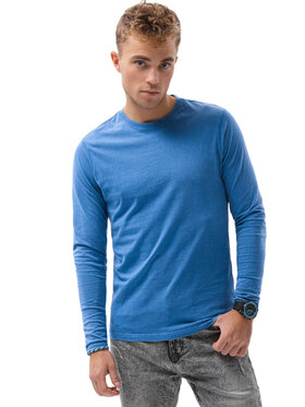 Ombre Ombre Longsleeve L131 Niebieski Slim Fit