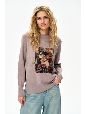 blue shadow blue shadow Sweter Xaxa Beżowy Regular Fit
