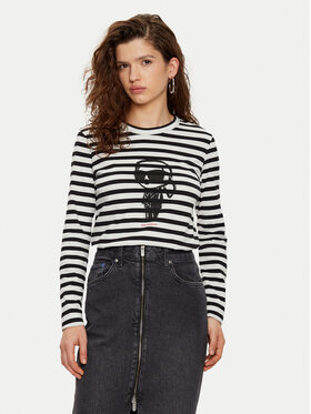 KARL LAGERFELD KARL LAGERFELD Blúzka A1W17137 Čierna Regular Fit