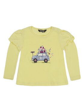 Kanz Kanz Bluzka 1522181-4002 Żółty Basic Fit