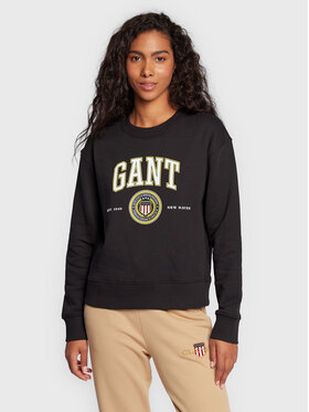 Gant Gant Džemperis ar kapuci Crest Shield 4203666 Melns Regular Fit