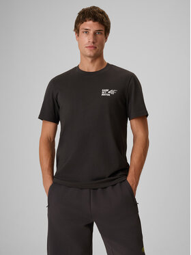 4F 4F T-Shirt ESSENTIAL Szary ciemny Regular Fit