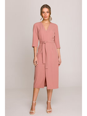 Stylove Stylove Večerní šaty S396 Růžová Premium Fit
