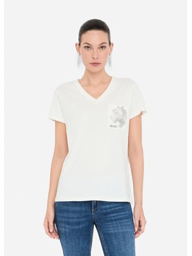 Liu Jo Liu Jo T-Shirt TF5295JS923M9890 Biały Regular Fit