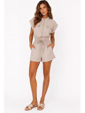 Agatha Studio Agatha Studio Komplet bluzka i spodnie A26LS-KA-K43 Beżowy Slim Fit