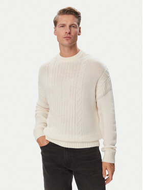 Calvin Klein Jeans Calvin Klein Jeans Sveter LV04RJ303G Krémová Regular Fit