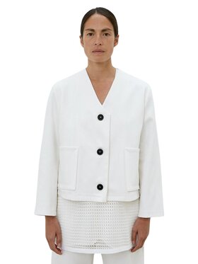 MeiMeiJ MeiMeiJ Kurtka outdoor m5ps02-white Biały Regular Fit