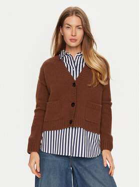 Weekend Max Mara Weekend Max Mara Cardigan Arad 2425346042 Marrone Relaxed Fit
