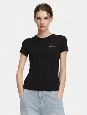 Tommy Jeans Tommy Jeans T-Shirt Ess Logo DW0DW23479 Černá Slim Fit