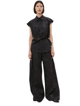 MeiMeiJ MeiMeiJ Koszula m5ea06-nero Czarny Regular Fit