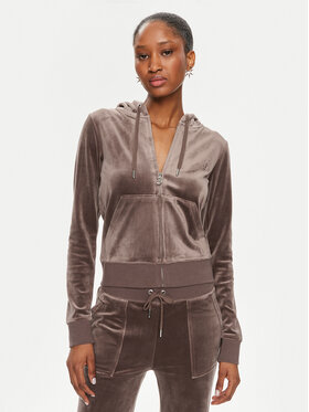 Juicy Couture Juicy Couture Світшот Robertson JCAP176 Коричневий Slim Fit