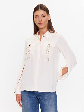 Elisabetta Franchi Elisabetta Franchi Chemise CA-047-32E2-V380 Écru Regular Fit