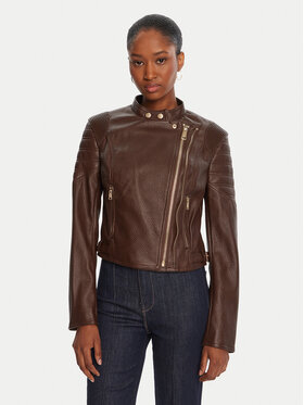 Guess Guess Яке от имитация на кожа W5YL19 WHDS0 Кафяв Regular Fit