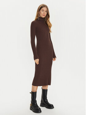 TWINSET TWINSET Rochie tricotată 242TT3062 Maro Slim Fit