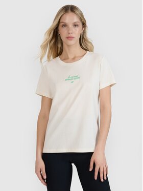 4F 4F T-shirt 4FRSS25TTSHF2786-11S Bianco Regular Fit