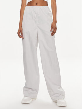 Calvin Klein Jeans Calvin Klein Jeans Bavlnené nohavice Soft Crinkle J20J223122 Sivá Relaxed Fit