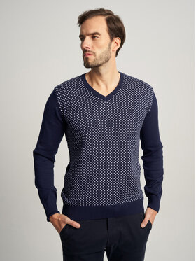 Willsoor Willsoor Sweter 71760/2 Granatowy Regular Fit