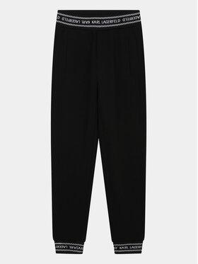 Karl Lagerfeld Kids Karl Lagerfeld Kids Спортивні штани Z30031 S Чорний Regular Fit