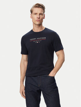 Tommy Hilfiger Tommy Hilfiger T-krekls Brand Love MW0MW44359 Tumši zils Regular Fit