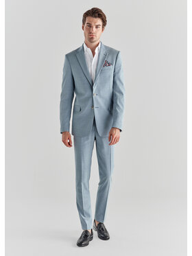 Pako Lorente Pako Lorente Spodnie garniturowe P22SP-6G-004 Błękitny Slim Fit
