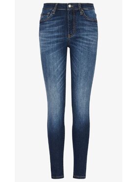 Armani Exchange Armani Exchange Kalhoty z materiálu 3RYJ10 Y4NYZ 1500 Tmavomodrá Skinny Fit