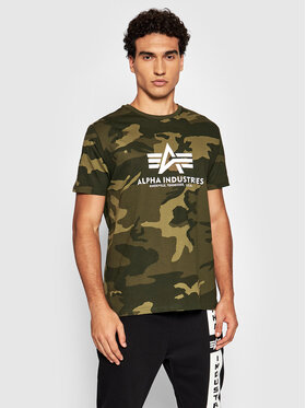 Alpha Industries Alpha Industries Tričko Basic 100501C Zelená Regular Fit