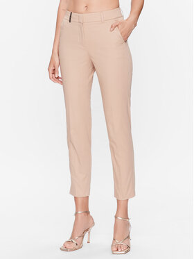 Peserico Peserico Kalhoty z materiálu P04718 Béžová Regular Fit