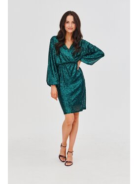 NAOKO NAOKO Večerné šaty Smoky Touch Zelená Regular Fit