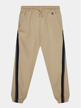 Calvin Klein Jeans Calvin Klein Jeans Pantaloni da tuta Interlock IB0IB01931 Beige Relaxed Fit
