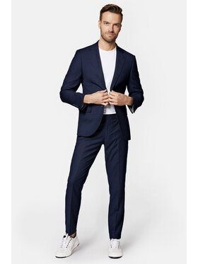 Lancerto Lancerto Garnitur Toronto GA073123000006 Granatowy Slim Fit