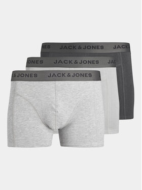 Jack&Jones Jack&Jones Súprava 3 kusov boxeriek Yannick 12252801 Sivá