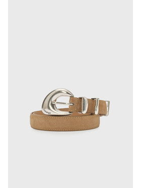 Fabienne Chapot Fabienne Chapot Pasek Precious Pebble Belt Suede Beżowy