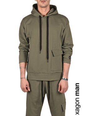 Xagon Xagon Felpa MDAW10 Verde Regular Fit