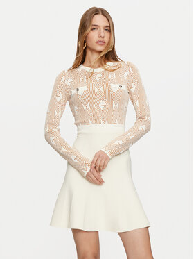 Gaudi Gaudi Плетена рокля 421FD13009 Екрю Regular Fit
