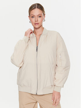 Calvin Klein Calvin Klein Bundy bomber Light Paded Quilt Bomber Jacket K20K205178 Écru Regular Fit