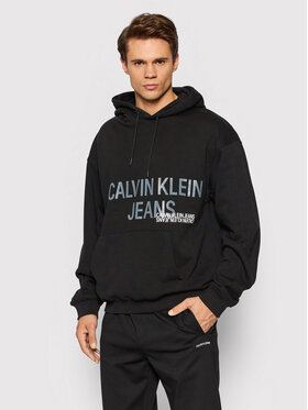 Calvin Klein Jeans Calvin Klein Jeans Majica dugih rukava J30J318801 Crna Relaxed Fit