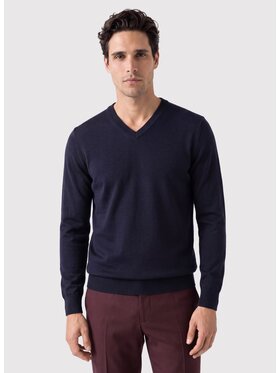 Pako Lorente Pako Lorente Sweter P26WP-2X-008 Granatowy Straight Fit