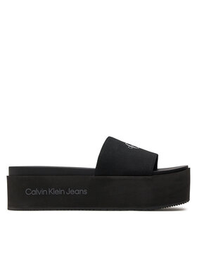 Calvin Klein Jeans Calvin Klein Jeans Papucs Flatform Sandal Met YW0YW01036 Fekete