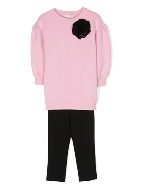 TWINSET TWINSET Komplet bluza i legginsy 232GJ2175 Różowy Regular Fit