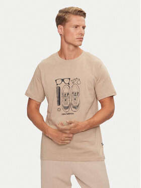 New Balance New Balance T-krekls Sport Essentials Graphic MT43902DRW Bēšs Regular Fit