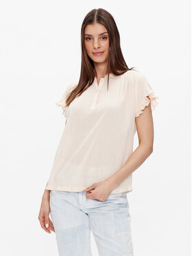 Mustang Mustang Blúz Elsa Ruffle 1013365 Bézs Regular Fit